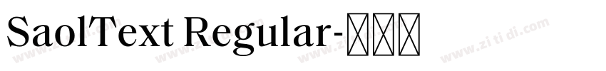 SaolText Regular字体转换